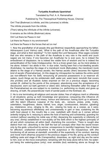 avadhuta upanishad